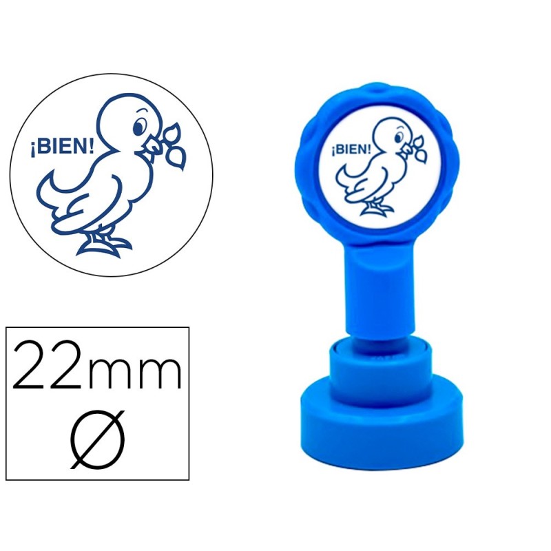 Sello artline emoticono bien color azul 22 mm diametro Sello artline emoticono bien color azul 22 mm diametro