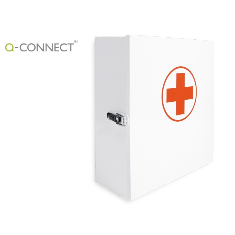 Botiquin q-connect metalico 4 compartimentos vacio primeros auxilios 330x360x120 mm Botiquin q-connect metalico 4 compartimentos vacio primeros auxilios 330x360x120 mm