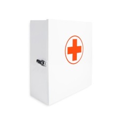 Botiquin q-connect metalico 4 compartimentos vacio primeros auxilios 330x360x120 mm