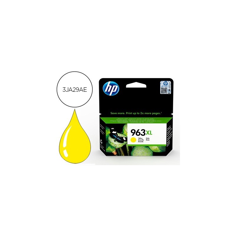 Ink-jet hp 963 xl officejet pro 9010 / 9020 / 9022 / 9023 / 9025 amarillo 1600 paginas