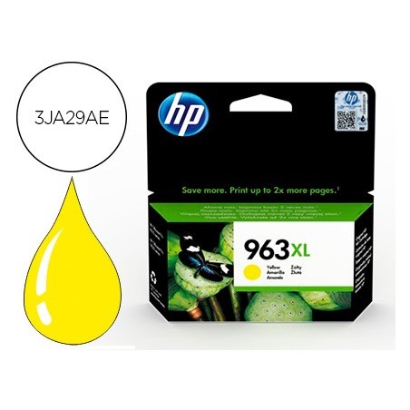 Ink-jet hp 963 xl officejet pro 9010 / 9020 / 9022 / 9023 / 9025 amarillo 1600 paginas