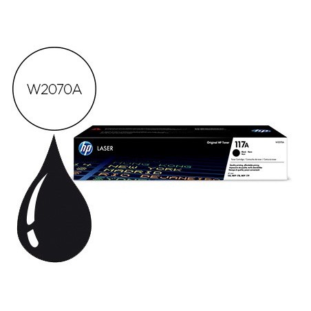 Toner hp 117a laser color 150a / 150nw / 178nw / 178nwg / 179fnw negro 1000 paginas