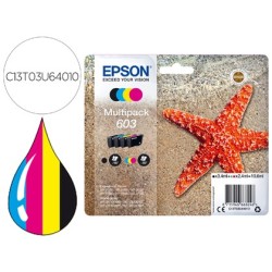 Ink-jet epson 603 xp-2100 / 2105 / 3100 / 4100 / wf-2810 / 2830 / 2835 / 2850 multipack 4 colores negro