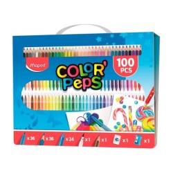 Estuche pintura maped color peps kit 100 piezas surtidas