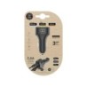 Cargador tech one tech 2.4 coche mechero doble para iphone / usb micro / type-c color negro