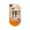Cable usb tech one tech braided nylon tipo usb-c multi longitud 1 mt 2a color negro