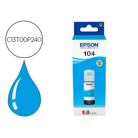 Ink-jet epson ecotank 104 et-2710 / 2711 / 2712 / 2720 / 2726 / 4700 cian 7500 paginas