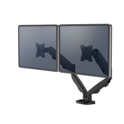Brazo para monitor fellowes serie eppa ajustable altura 2 pantallas normativa vesa hasta 10 kg negro