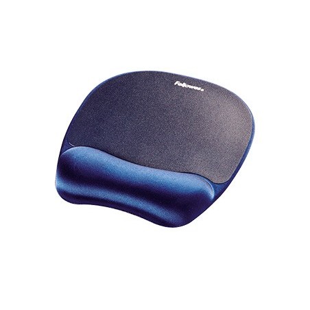 Alfombrilla para raton fellowes con reposamuñecas de espuma memory foam azul 230x196x20 mm