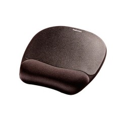 Alfombrilla para raton fellowes con reposamuñecas de espuma memory foam negro 230x196x20 mm