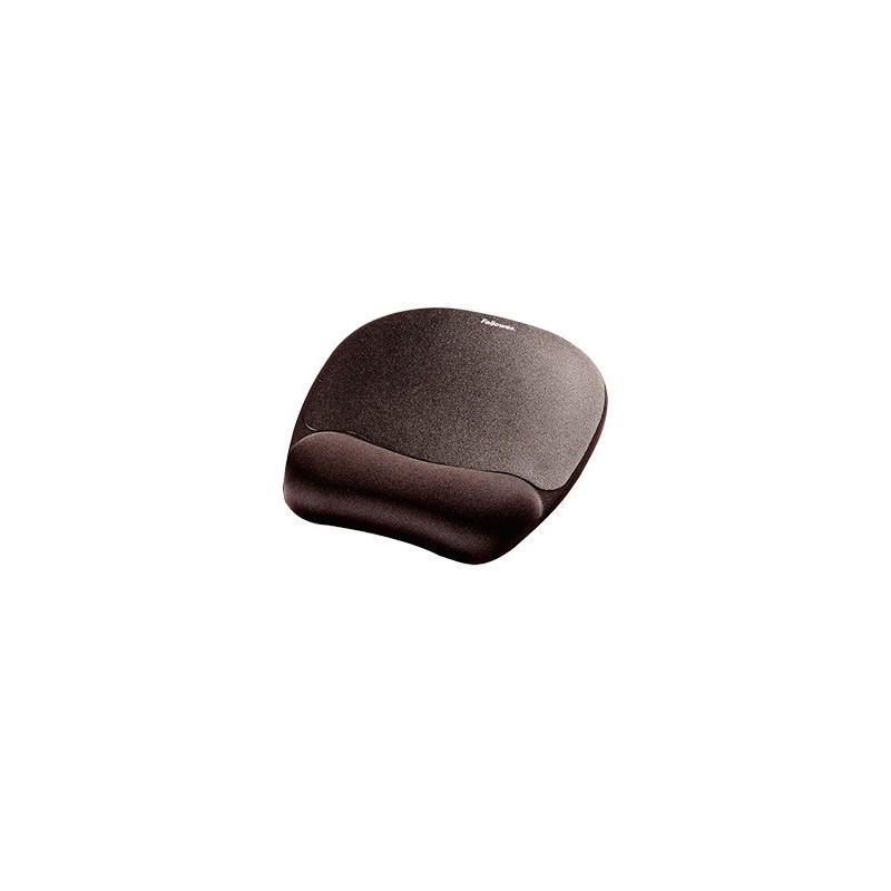 Alfombrilla para raton fellowes con reposamuñecas de espuma memory foam negro 230x196x20 mm