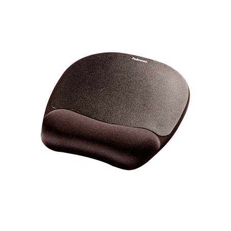 Alfombrilla para raton fellowes con reposamuñecas de espuma memory foam negro 230x196x20 mm