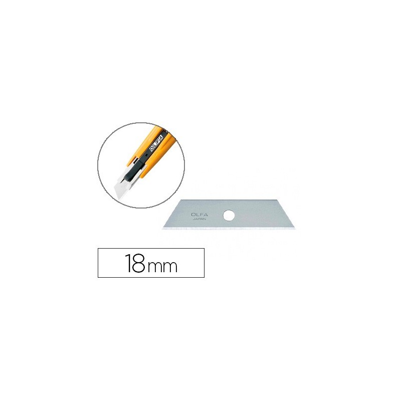 Repuesto cuchilla cuter olfa ancho 18 mm para cuter sk-4 blister de 5 unidades