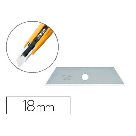 Repuesto cuchilla cuter olfa ancho 18 mm para cuter sk-4 blister de 5 unidades