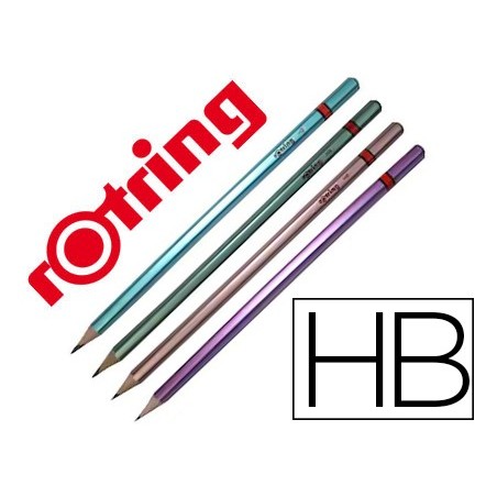 Lapices de grafito rotring metallic hb cuerpo colores surtidos