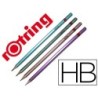 Lapices de grafito rotring metallic hb cuerpo colores surtidos
