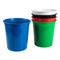 Papelera plastico q-connect negro opaco 13 litros 275x285 mm