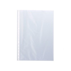 Funda multitaladro q-connect din a4 80 mc cristal caja de 1400 unidades
