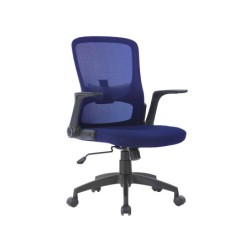 Silla giratoria q-connect base metal regulable en altura 91075mm alto 610mm ancho 550mm profundidad azul