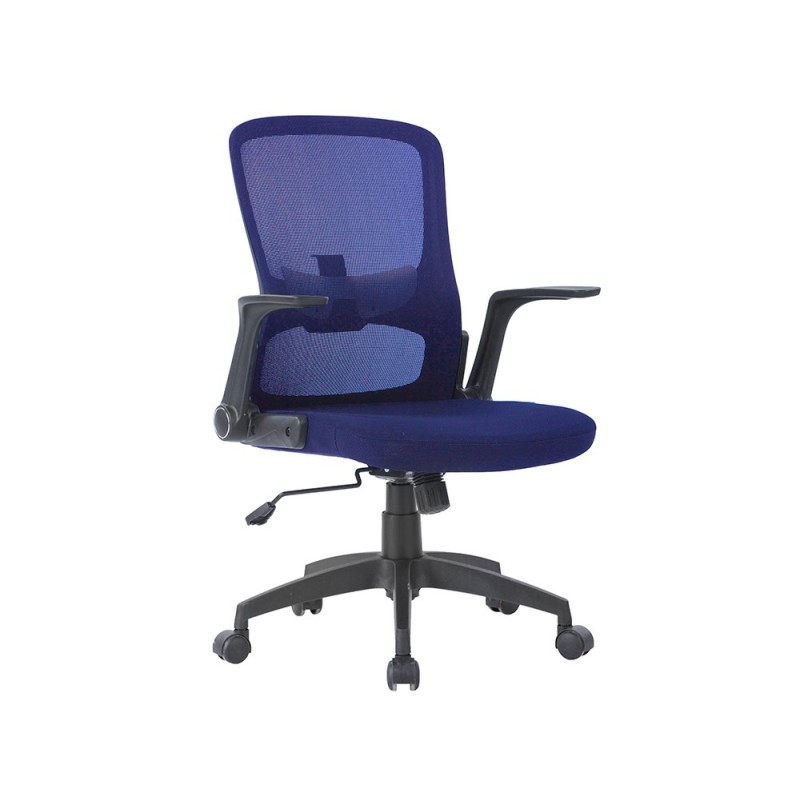 Silla giratoria q-connect base metal regulable en altura 91075mm alto 610mm ancho 550mm profundidad azul