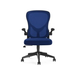 Silla giratoria q-connect base metal regulable en altura 91075mm alto 610mm ancho 550mm profundidad azul