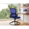 Silla giratoria q-connect base metal regulable en altura 91075mm alto 610mm ancho 550mm profundidad azul