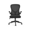 Silla giratoria q-connect base metal regulable en altura 91075mm alto 610mm ancho 550mm profundidad negro