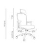 Silla de direccion q-connect ergonomica base metal respaldo alto con reposacabeza ajustable