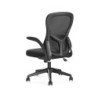 Silla giratoria q-connect base metal regulable en altura 91075mm alto 610mm ancho 550mm profundidad negro