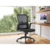 Silla giratoria q-connect base metal regulable en altura 91075mm alto 610mm ancho 550mm profundidad negro