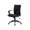 Silla giratoria q-connect base nylon regulable en altura 895110mm alto 580mm ancho 550mm profundidad negro