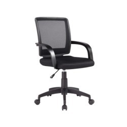 Silla giratoria q-connect respaldo medio regulable en altura 900100x560x570 mm color negro