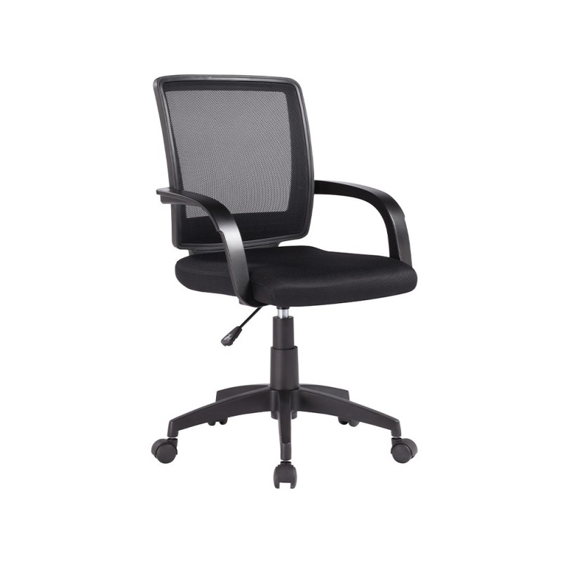 Silla giratoria q-connect respaldo medio regulable en altura 900100x560x570 mm color negro Silla giratoria q-connect respaldo medio regulable en altura 900100x560x570 mm color negro