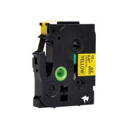 Cinta q-connect tze-631 amarillo-negro 12mm longitud 8 mt