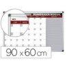Planning magnetico bi-office mensual lacado marco aluminio rotulable 90x60 cm