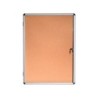 Vitrina de anuncios bi-office fondo corcho de interior marco de aluminio 720x981 mm