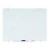 Pizarra blanca q-connect cristal magnetica marco aluminio 90x60 cm