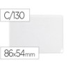 Funda portadocumento q-connect dni 130 micras pvc transparente con uñero 86x54 mm
