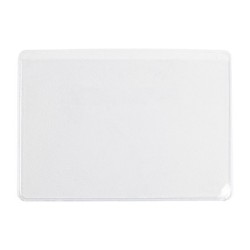 Funda portadocumento q-connect dni 130 micras pvc transparente con uñero 86x54 mm