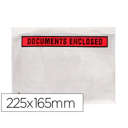 Sobre autoadhesivo q-connect portadocumentos 225x165 mm sin ventana paquete de 1000 unidades