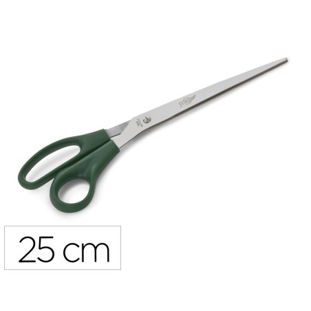 Tijera oficina faibo acero inoxidable 25 cm empuñadura ergonomica en blister