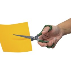 Tijera oficina faibo acero inoxidable 21 cm empuñadura ergonomica en blister