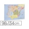 Mapa mural faibo españa y portugal autonomico plastificado enrollado 98x134 cm