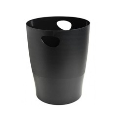 Papelera plastico exacompta ecoblack negro 15 litros