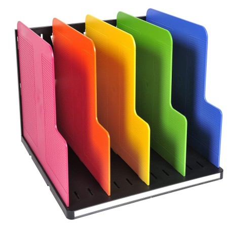 Organizador de armario exacompta modulotop negro multicolor vertical 5 compartimentos 300x288x255 mm