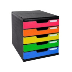 Fichero cajones sobremesa exacompta iderama arlequin 5 cajones multicolores 350x288x320 mm