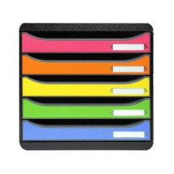 Fichero cajones sobremesa exacompta big-box plus classic iderama arlequin 5 cajones multicolores