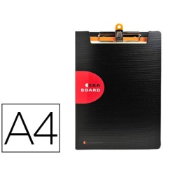 Carpeta exacompta exactive con tapa polipropileno negro con pinza y portaboligrafo din a4