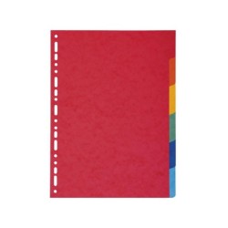 Separador exacompta cartulina brillo juego de 6 separadores din a4 multitaladro
