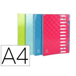 Carpeta exacompta harmonika clasificadora fuelle 12 departamentos con gomas carton compacto colores